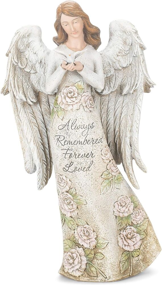 Joseph's Studio - Memorial Angel with Dove Garden Statue
