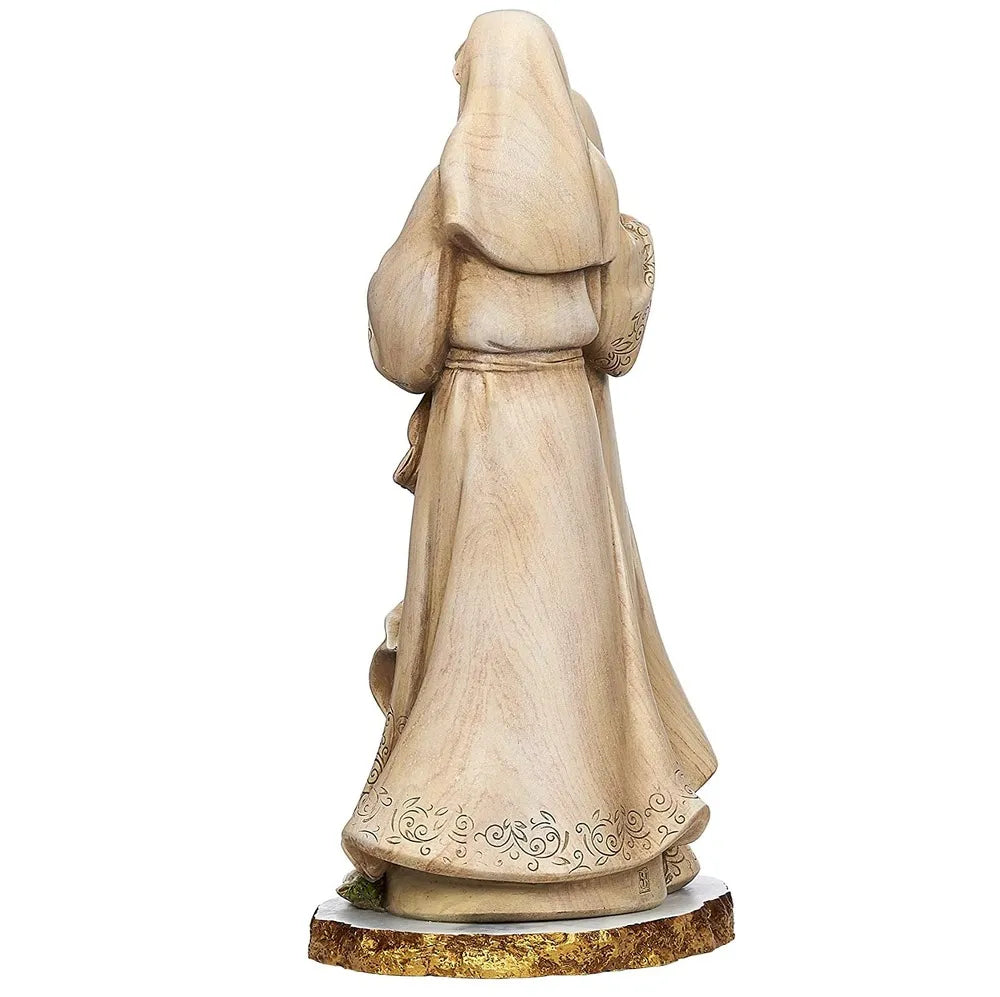Joseph's Studio - Holy Family Woodgrain Poinsettia