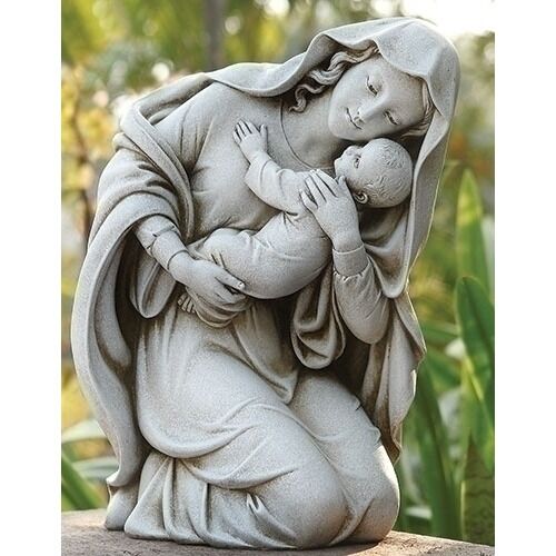 Joseph's Studio - Kneeling Madonna & Child Garden Statue