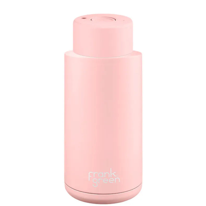Frank Green Reusable Bottle - Ceramic 1L Blushed Push Button