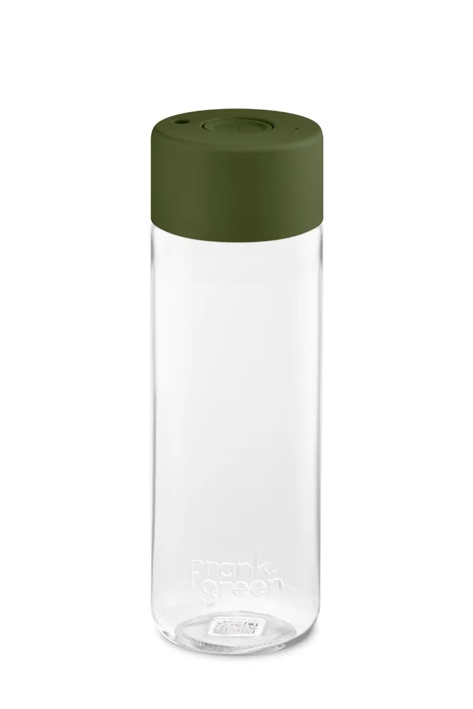 Frank Green Reusable Bottle - Original 740ml Khaki Push Button Lid