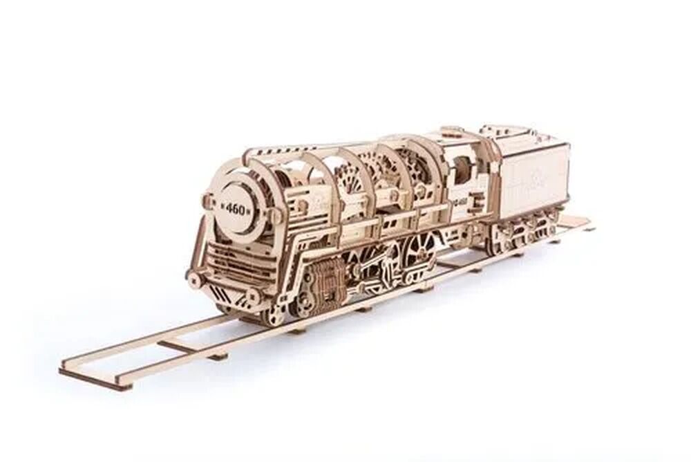 Ugears Wooden Model - Steam Locomotive with Tender