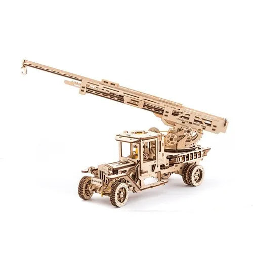 Ugears Wooden Model - Fire Truck with Ladder