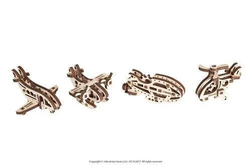 Ugears U-Fidget Wooden Model - Planes (Set of 4)