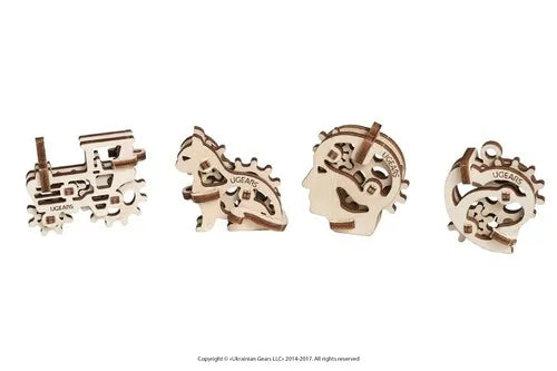 Ugears U-Fidget Wooden Model - Tribiks (Set of 4)