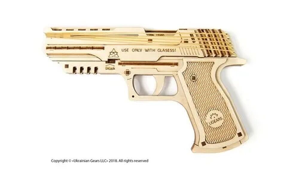 Ugears Wooden Model - Wolf-01 Handgun