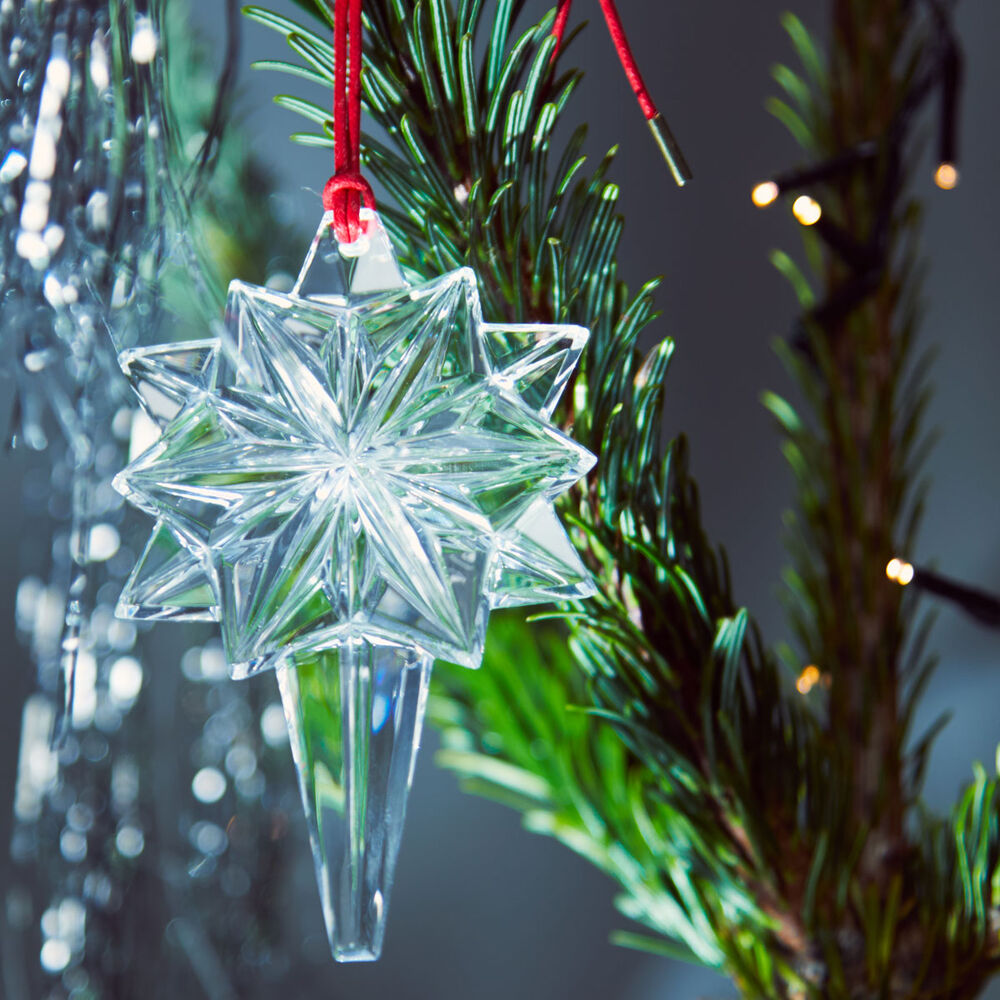 Waterford Crystal Annual Dated 2024 Snow Star Hanging Ornament