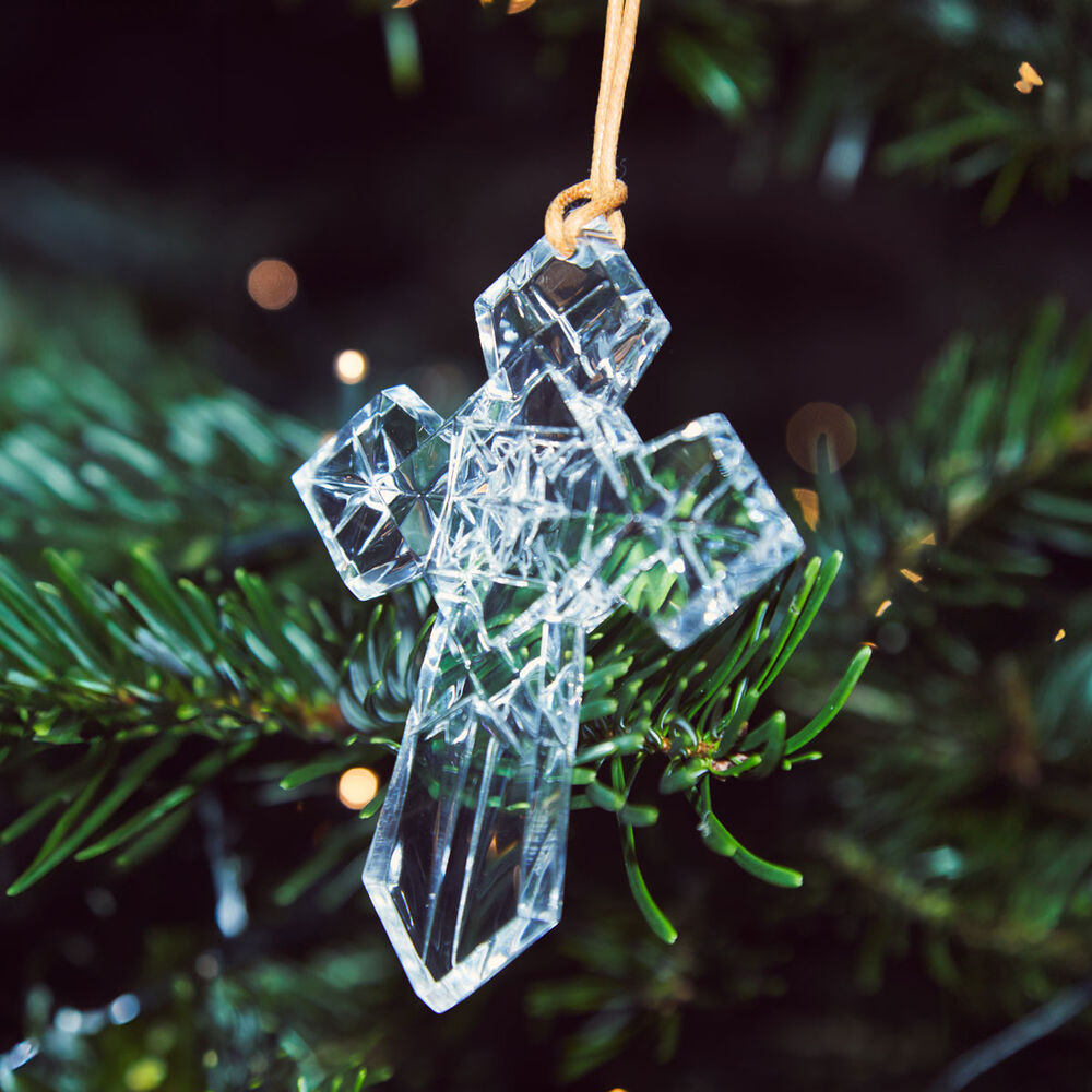 Waterford Crystal Annual Dated 2024 Cross Hanging Ornament