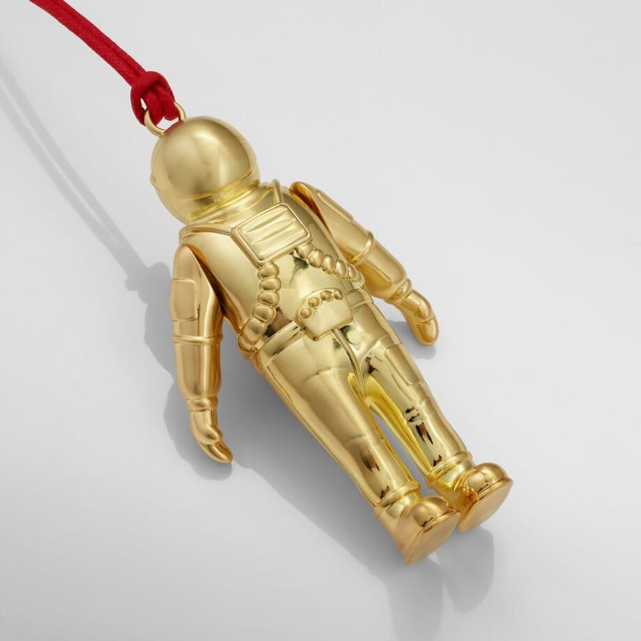 Waterford Golden Christmas Spaceman Hanging Ornament