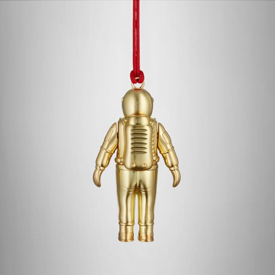 Waterford Golden Christmas Spaceman Hanging Ornament