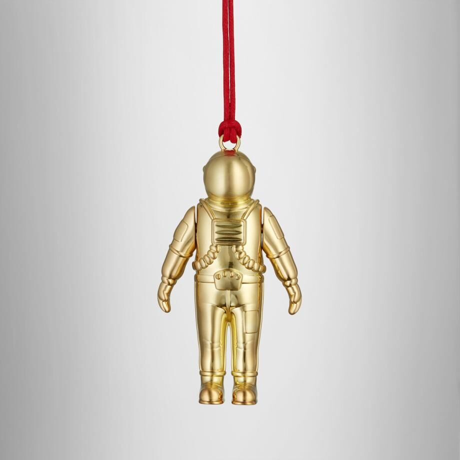 Waterford Golden Christmas Spaceman Hanging Ornament