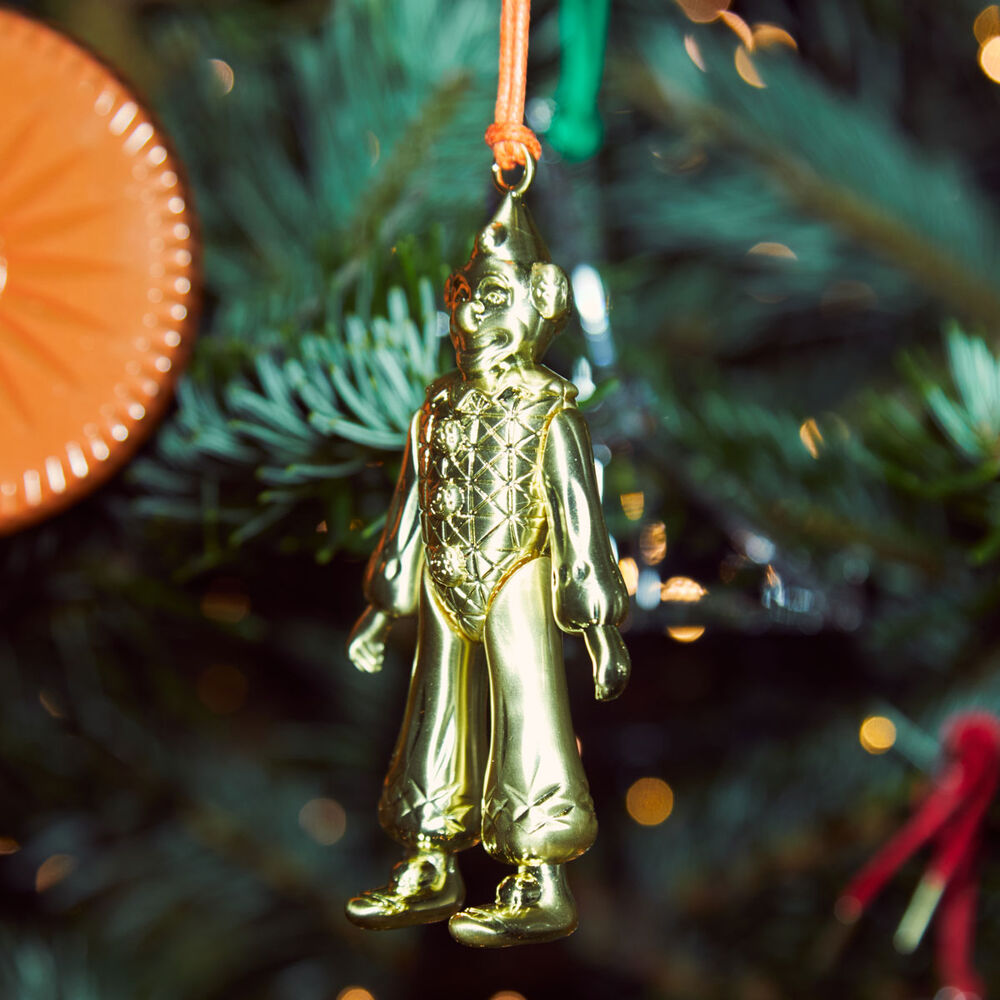 Waterford Golden Christmas Clown Hanging Ornament
