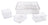 Alfresco Lane 6 Compartment Square Grazing Box with Carry Handles - Clear