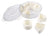 Alfresco Lane 9 Compartment Round Grazing Box with Carry Handles - Cream