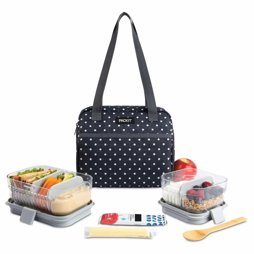 Packit Freezable Hampton Lunch Bag - Polka Dot