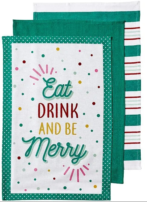 Cheer Kitchen Towel 3 Pack - Green