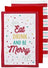 Cheer Kitchen Towel 3 Pack - Red