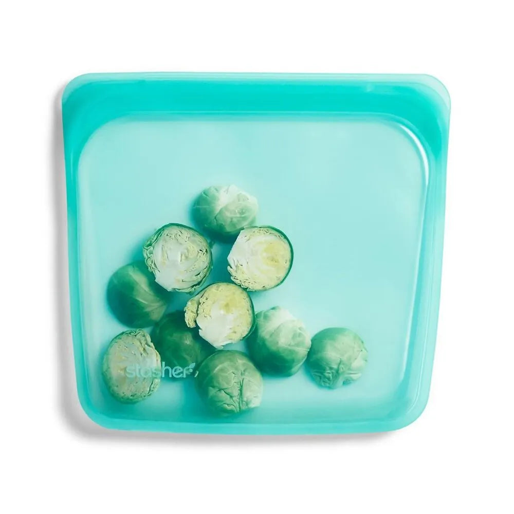 Stasher Sandwich Bag Set - Clear, Aqua & Blue (Set of 3)