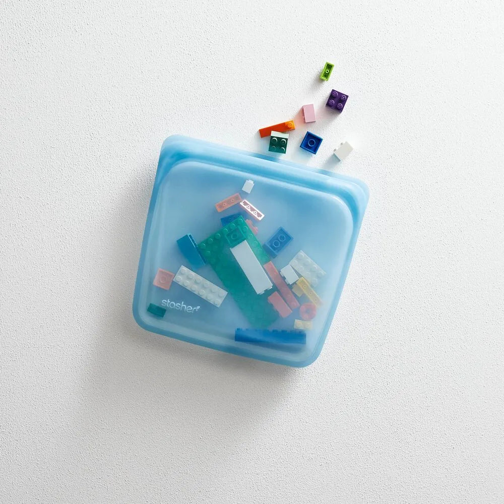 Stasher Sandwich Bag Set - Clear, Aqua & Blue (Set of 3)