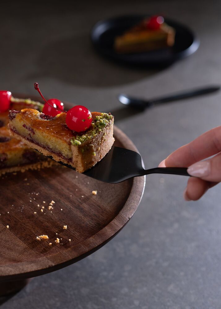 Splayd Cake Knife And Cake Server Black Set