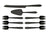Splayd Cake Knife, Server and Splayd Black Set of 8