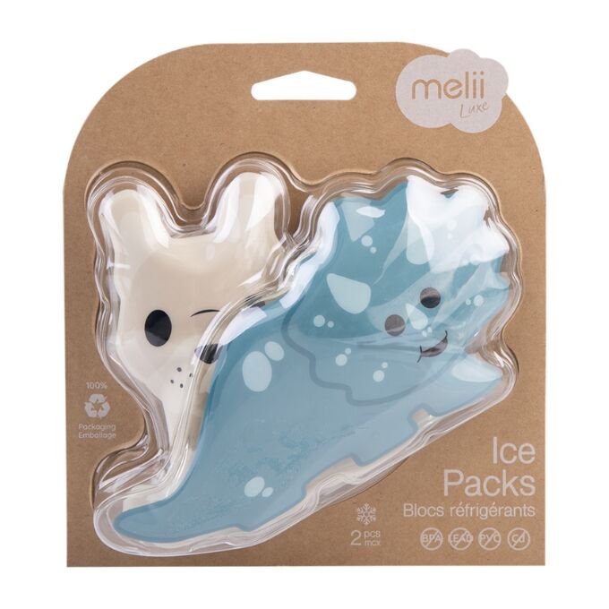 Melii - Luxe Gel Ice Packs Dinosaur Bulldog (Set of 2)