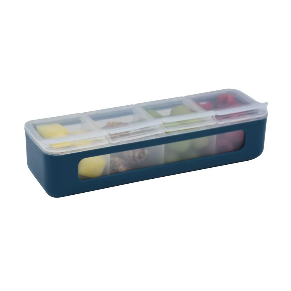 Melii - Luxe 4-Compartment Snackle Box Blue