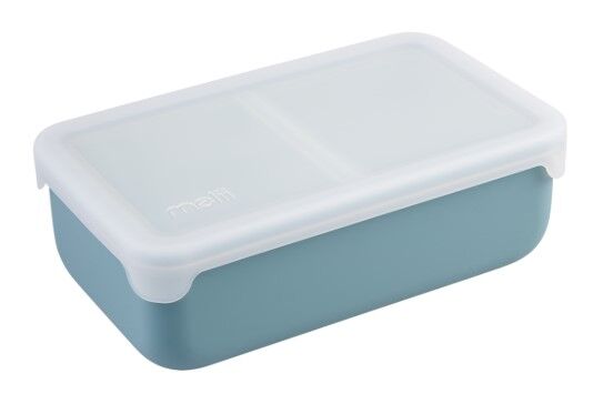 Melii - Luxe Silicone Bento Box with Dividers 700ml Blue Mint