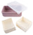 Melii - Luxe Silicone Bento Box with Dividers 700ml Pink Ivory