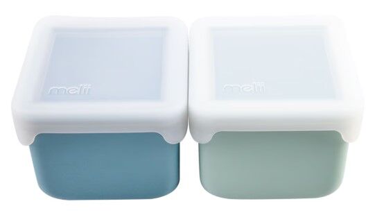 Melii - Luxe Silicone Snack Containers 236ml Blue Mint (Set of 2)