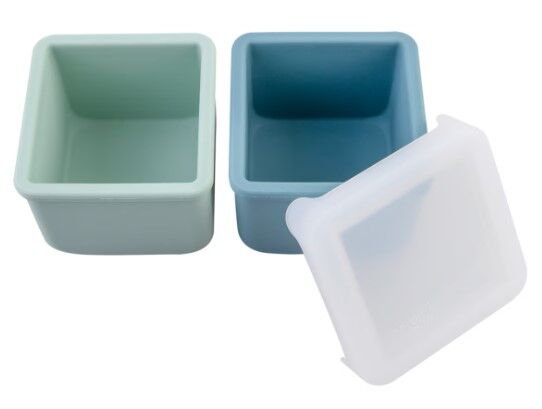 Melii - Luxe Silicone Snack Containers 236ml Blue Mint (Set of 2)