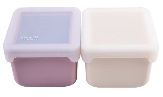 Melii - Luxe Silicone Snack Containers 236ml Pink Ivory (Set of 2)