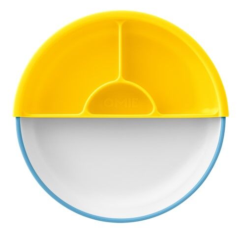 Omie - Toddler Plate & Divider Blue