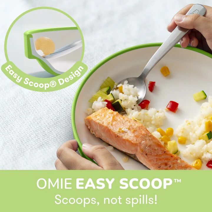 Omie - Toddler Plate & Divider Green