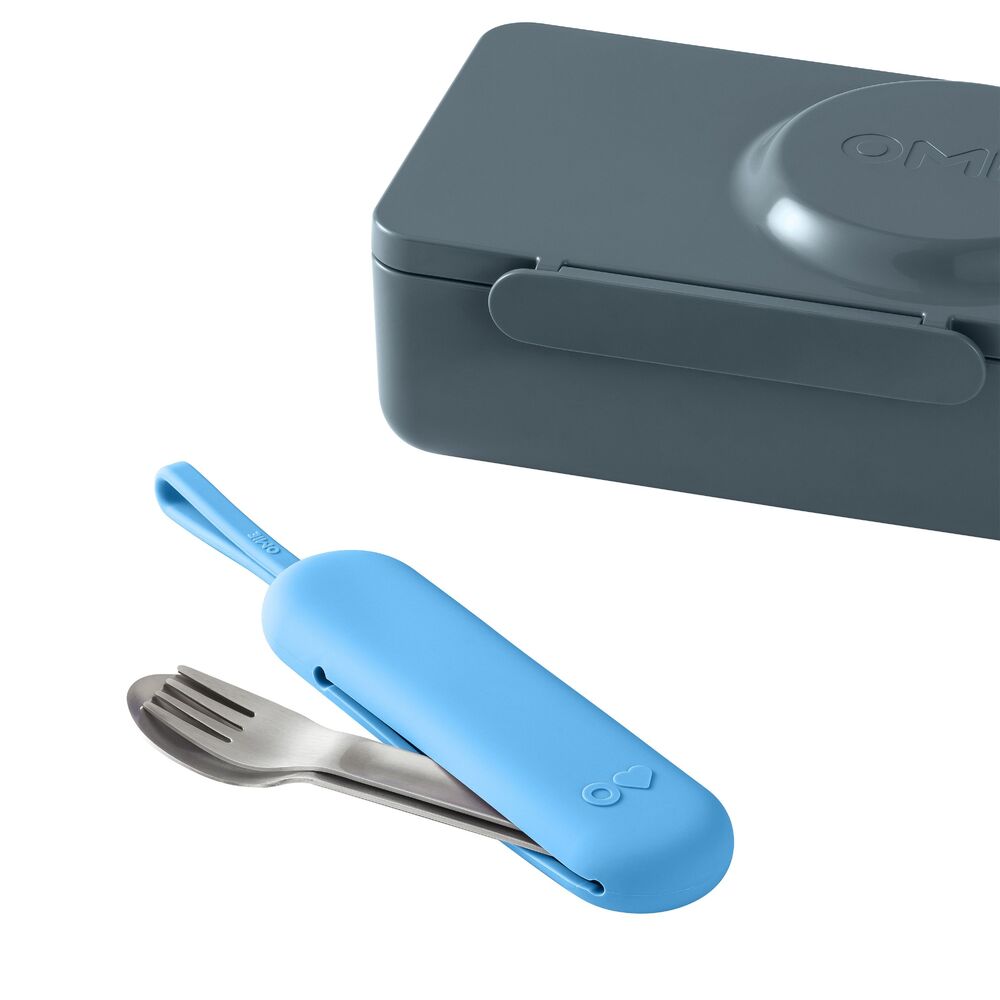 Omie - OmieBox UP Pod & Utensil Set 3pc Azure