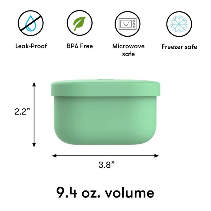 Omie - OmieSnack Silicone Container Green