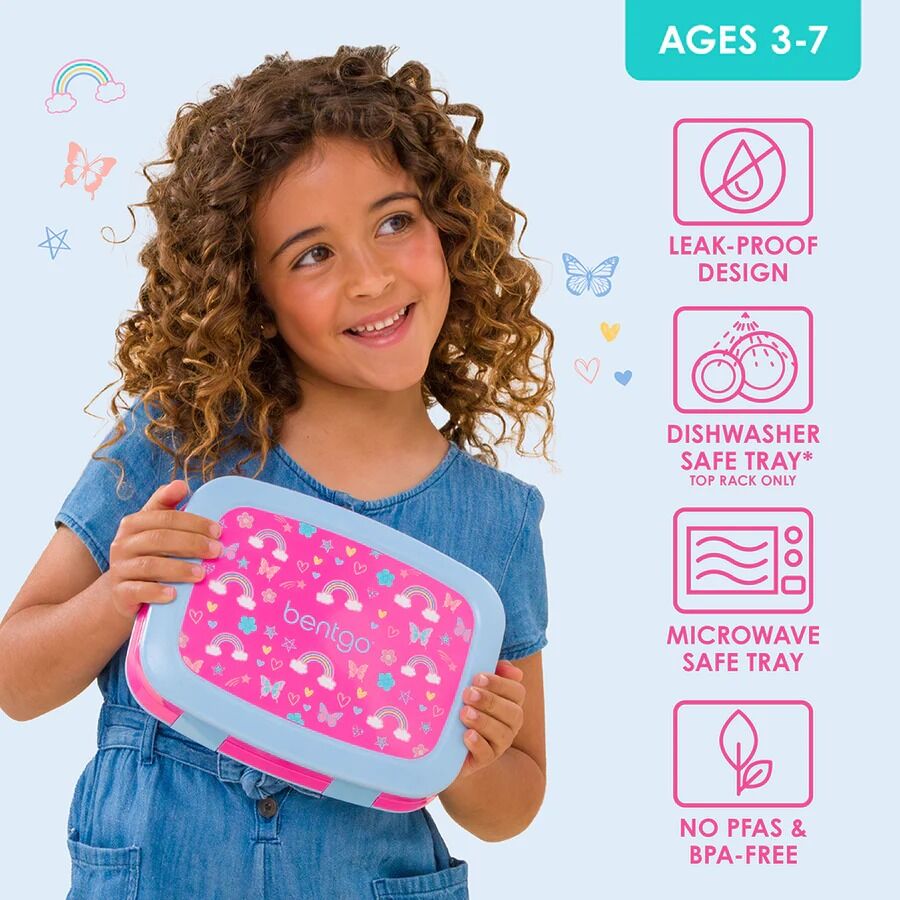 Bentgo - Kids Prints Lunch Box Rainbows & Butterflies