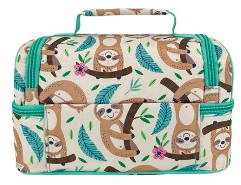 Sachi Insulated Double Decker Lunch Bag - Sleepy Sloths
