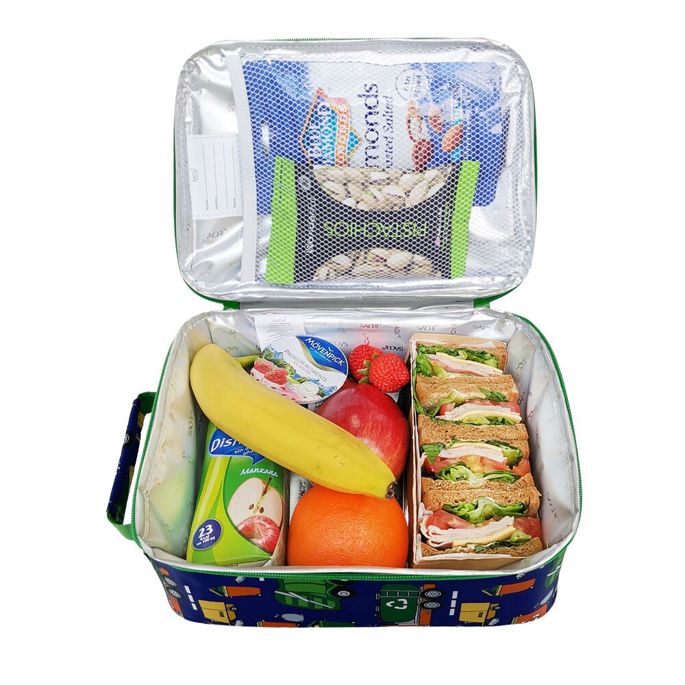 Sachi Insulated Junior Lunch Bag - Garbage Trucks