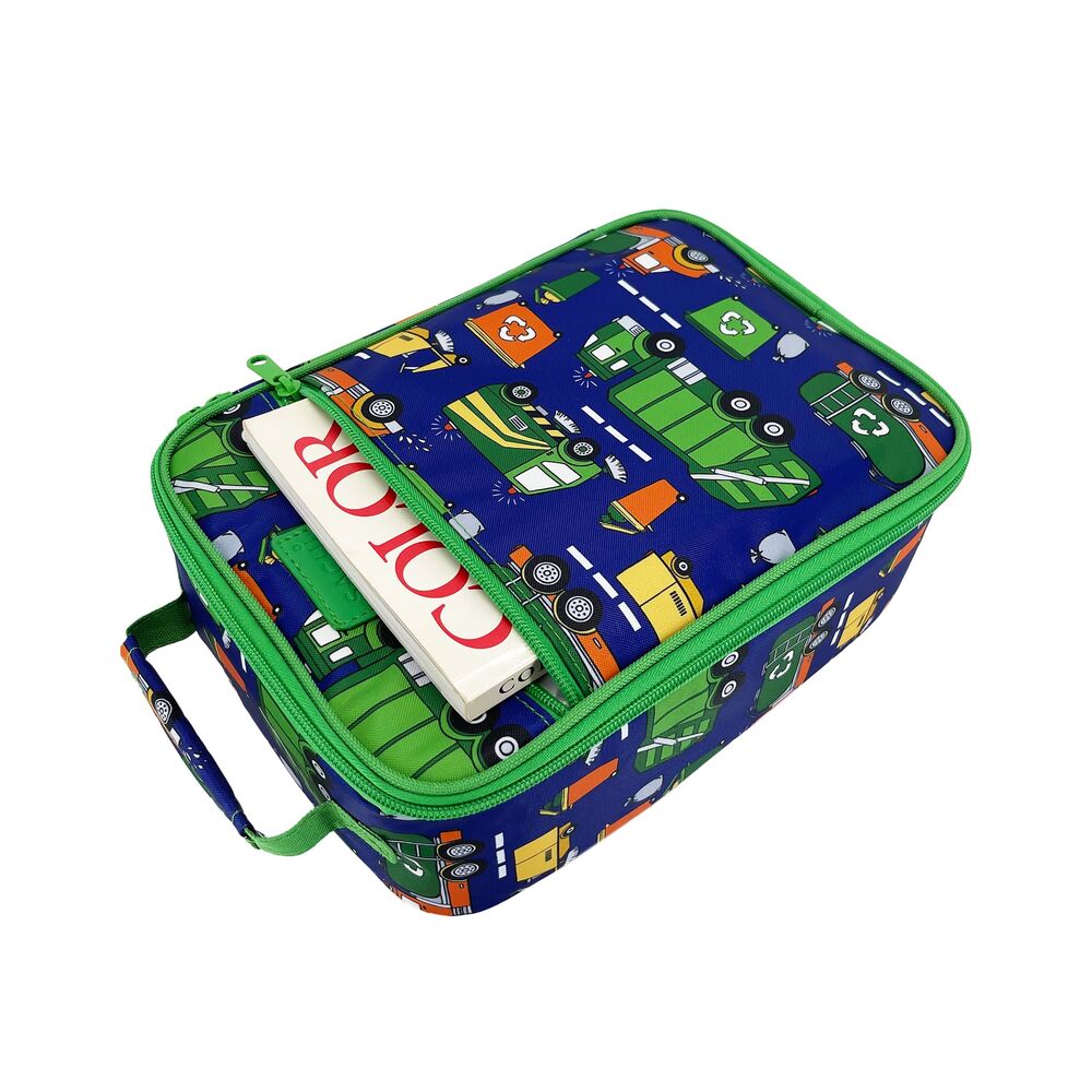 Sachi Insulated Junior Lunch Bag - Garbage Trucks