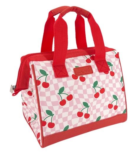 Sachi Insulated Lunch Bag - Chequered Cherries