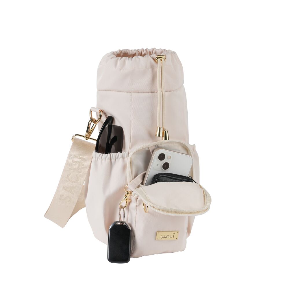 Sachi Crossbody Insulated Bottle Bag - Alabaster - Large