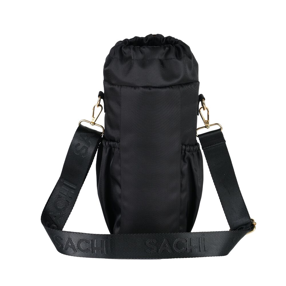 Sachi Crossbody Insulated Bottle Bag - Black - Large