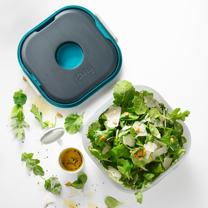 Trudeau Fuel Salad On The Go Container - Tropical Blue