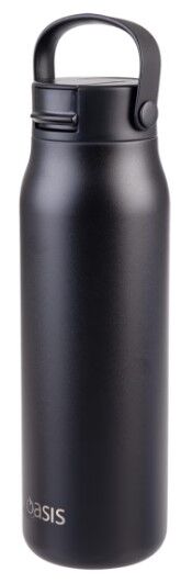 Oasis Sorrento Double Wall Insulated Water Bottle - 900ml Black