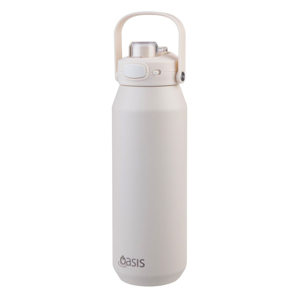 Oasis Capri Triple Wall Insulated Water Bottle - 1L Alabaster