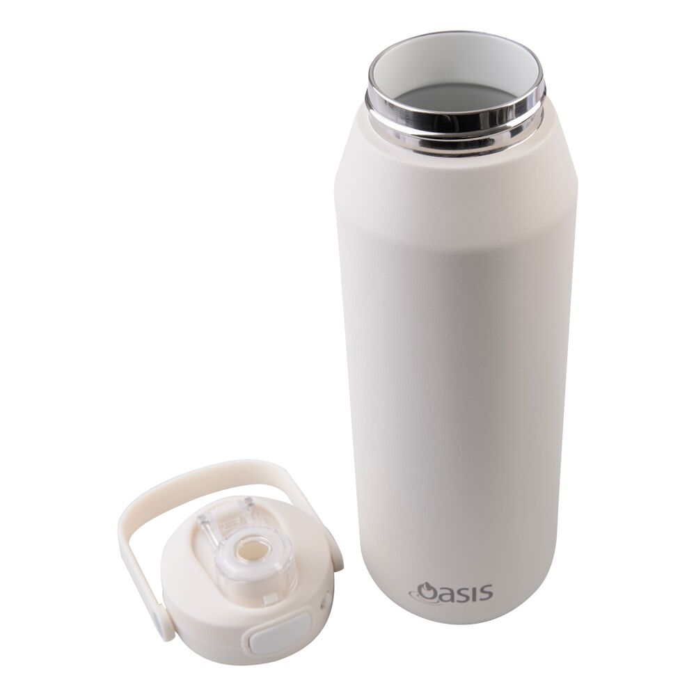 Oasis Capri Triple Wall Insulated Water Bottle - 1L Alabaster