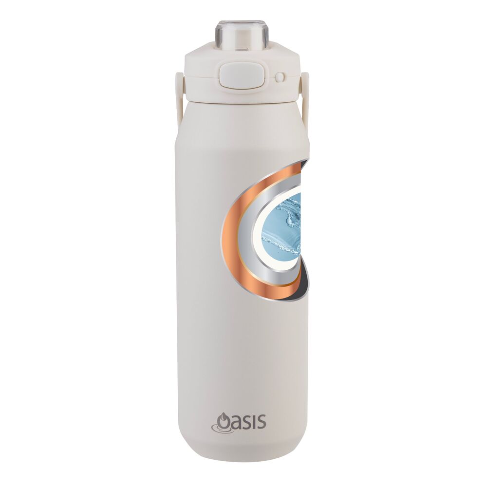 Oasis Capri Triple Wall Insulated Water Bottle - 1L Alabaster
