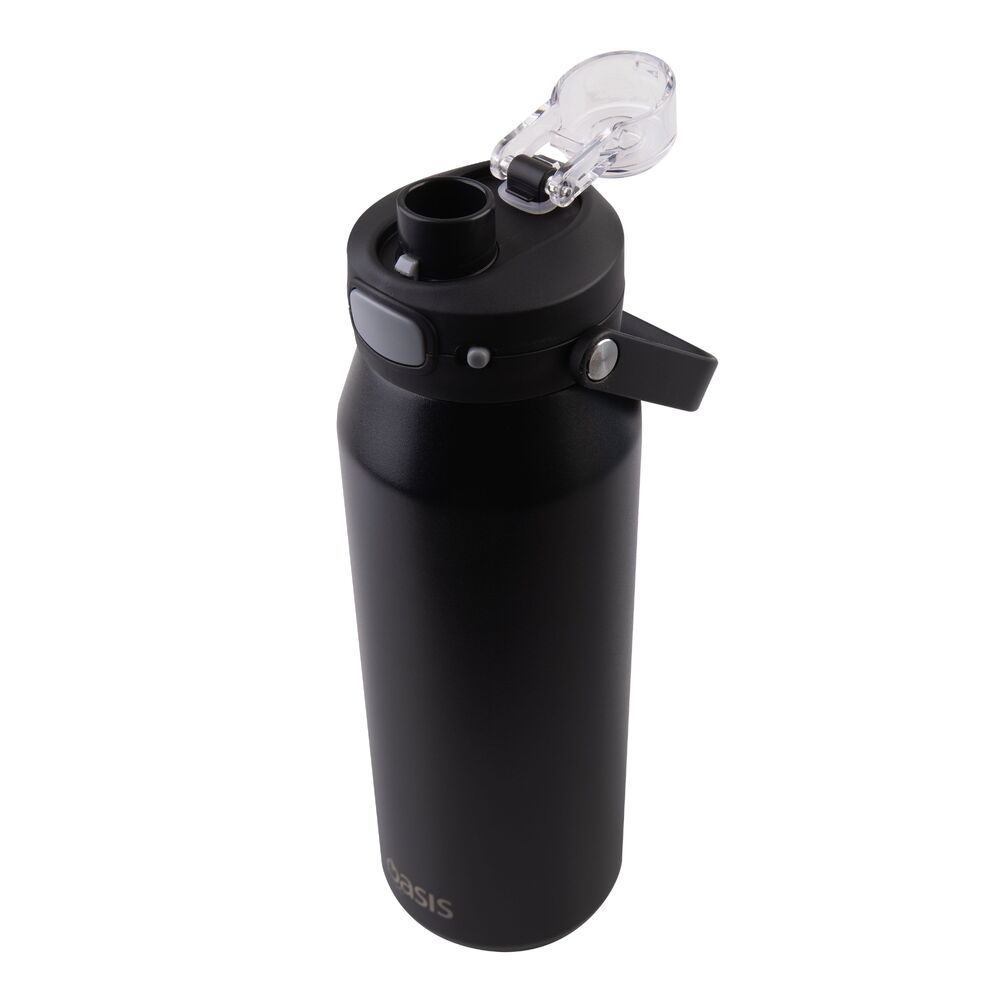 Oasis Capri Triple Wall Insulated Water Bottle - 1L Black