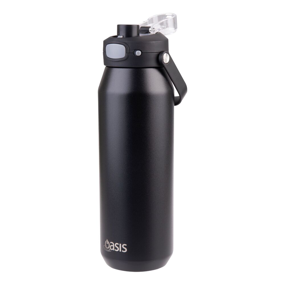Oasis Capri Triple Wall Insulated Water Bottle - 1L Black